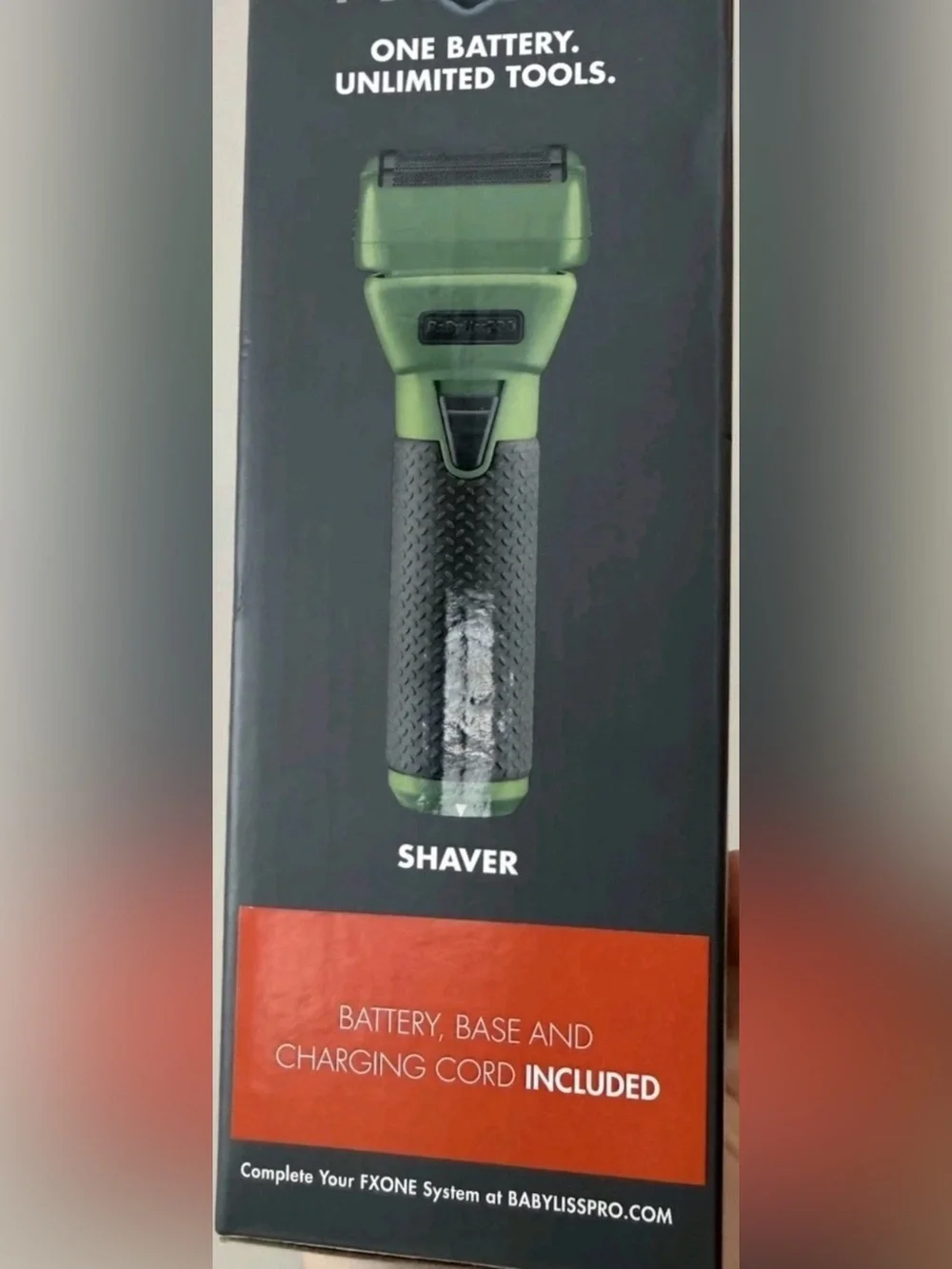 BaBylissPRO FXONE Electric Shaver – Olive Green and Black
